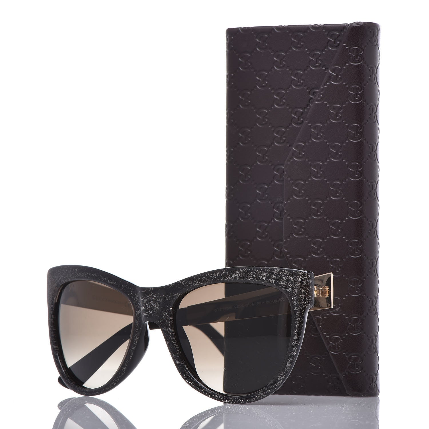 Gucci Glitter Cat Eye Sunglasses GG 3739/N/S Black 8 of 8