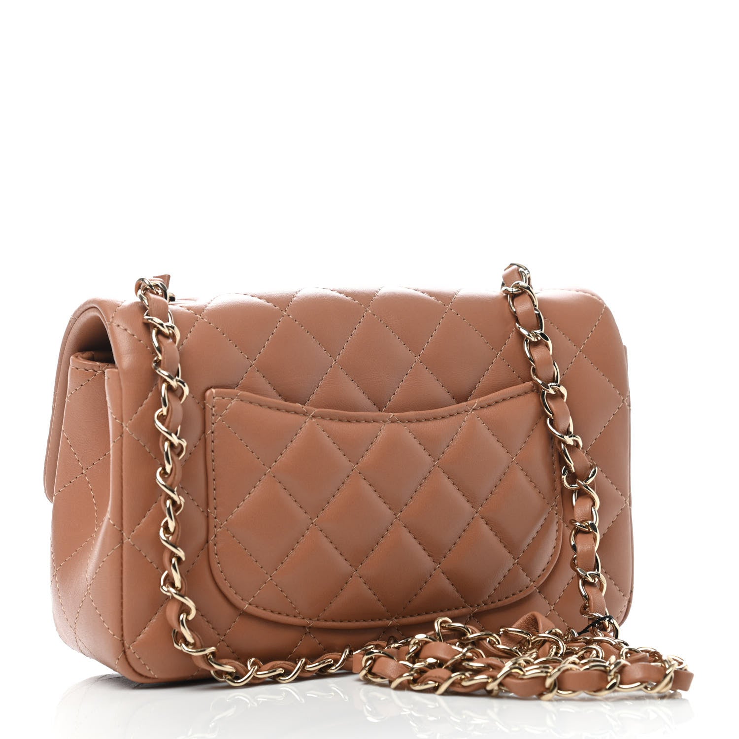Chanel Lambskin Quilted Mini Rectangular Flap Brown 2 of 4