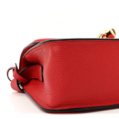 Alexander McQueen Grained Calfskin Padlock Crossbody Bag Red 8 of 9