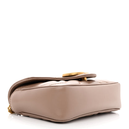Gucci Calfskin Matelasse Super Mini GG Marmont Shoulder Bag Porcelain Rose 4 of 11