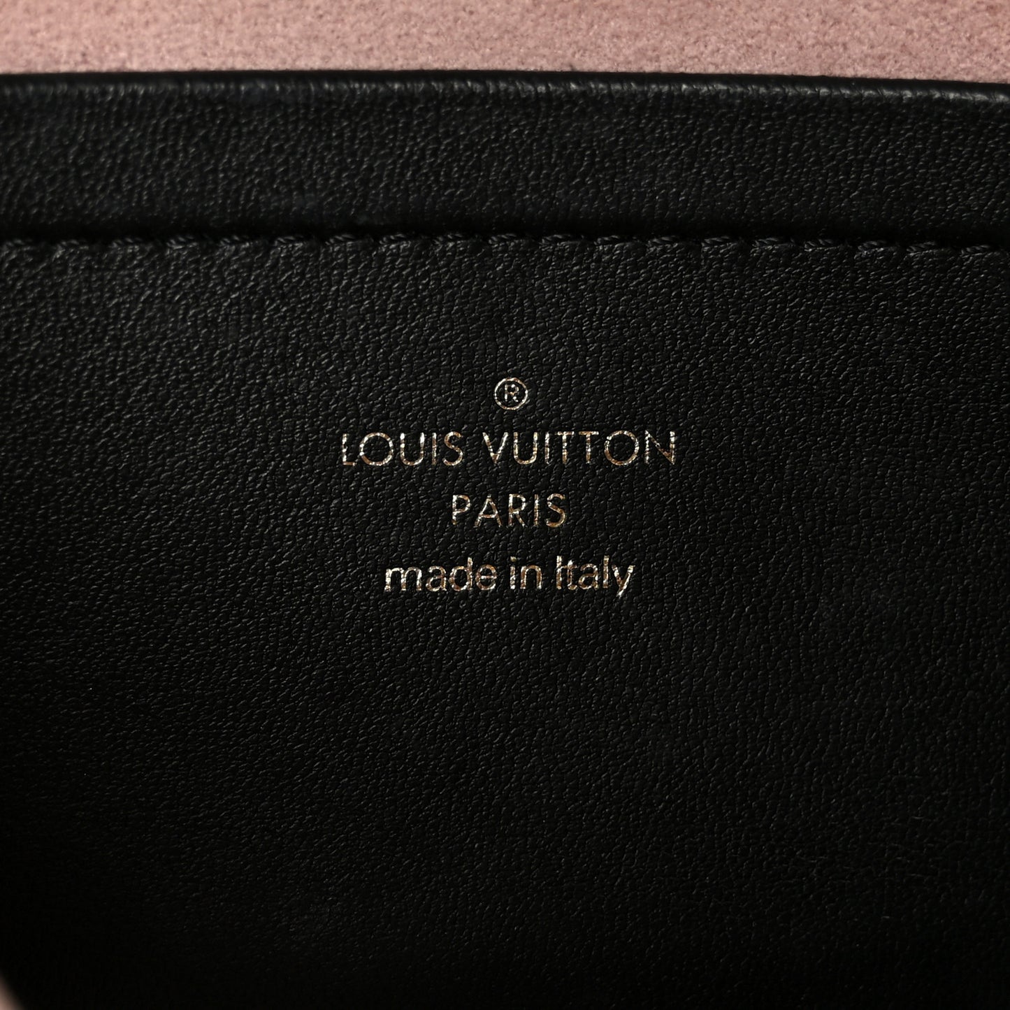 Lambskin Embossed Monogram Pochette Coussin Black