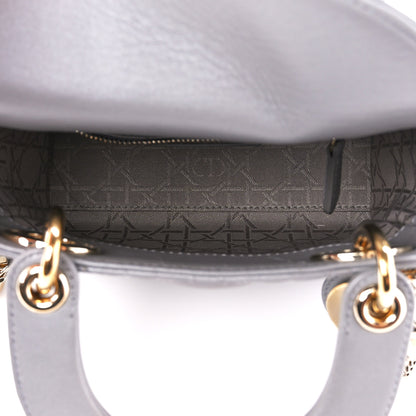 Christian Dior Lambskin Cannage Mini Lady Dior Grey 5 of 11