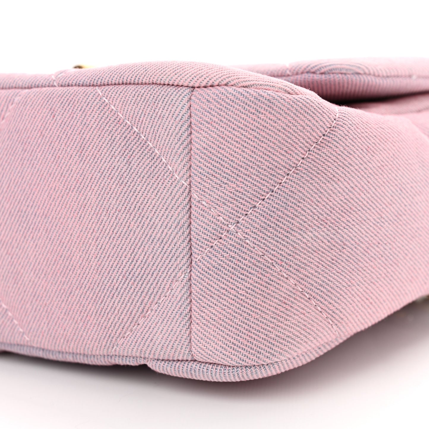 Denim Quilted Medium Chanel 19 Flap Blue Pink