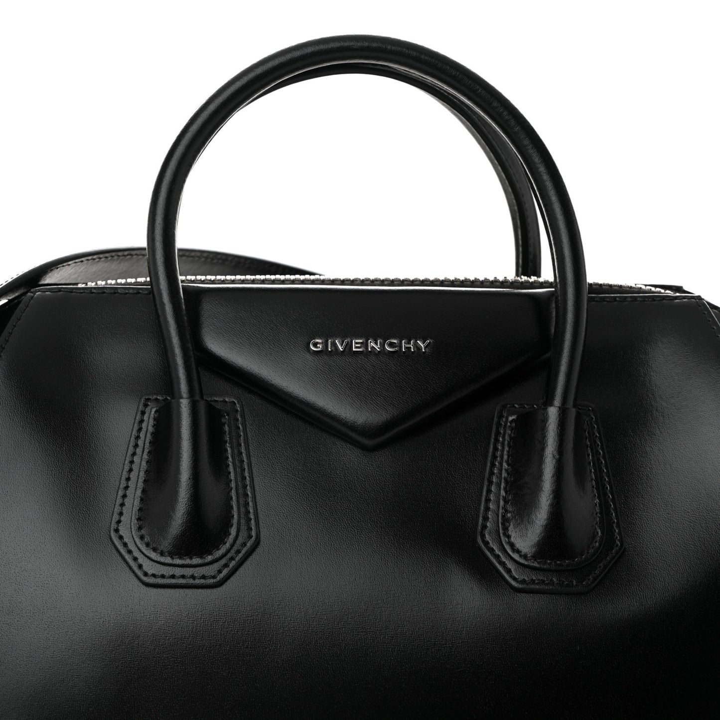 Shiny Lord Calfskin Medium Antigona Black