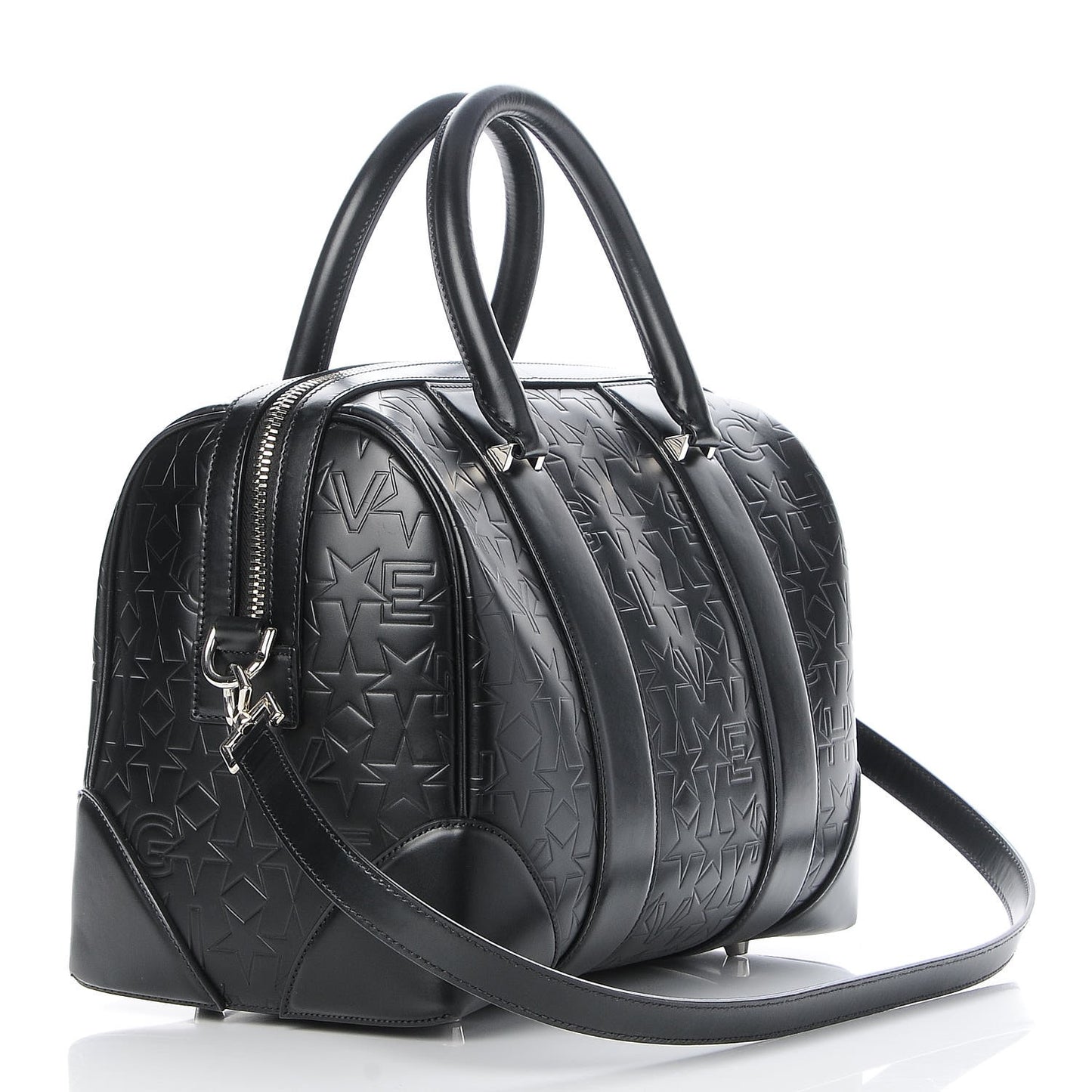Calfskin Star Embossed Medium Lucrezia Black