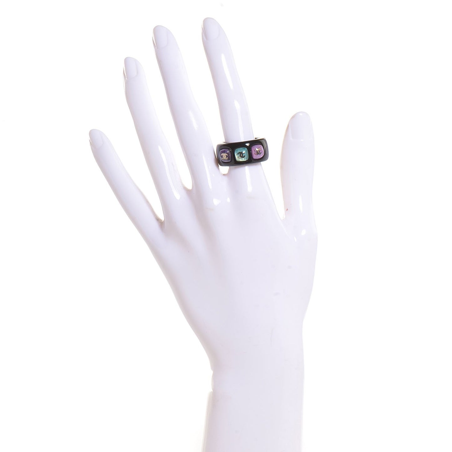 Resin CC Ring 6.5 Black Multicolor