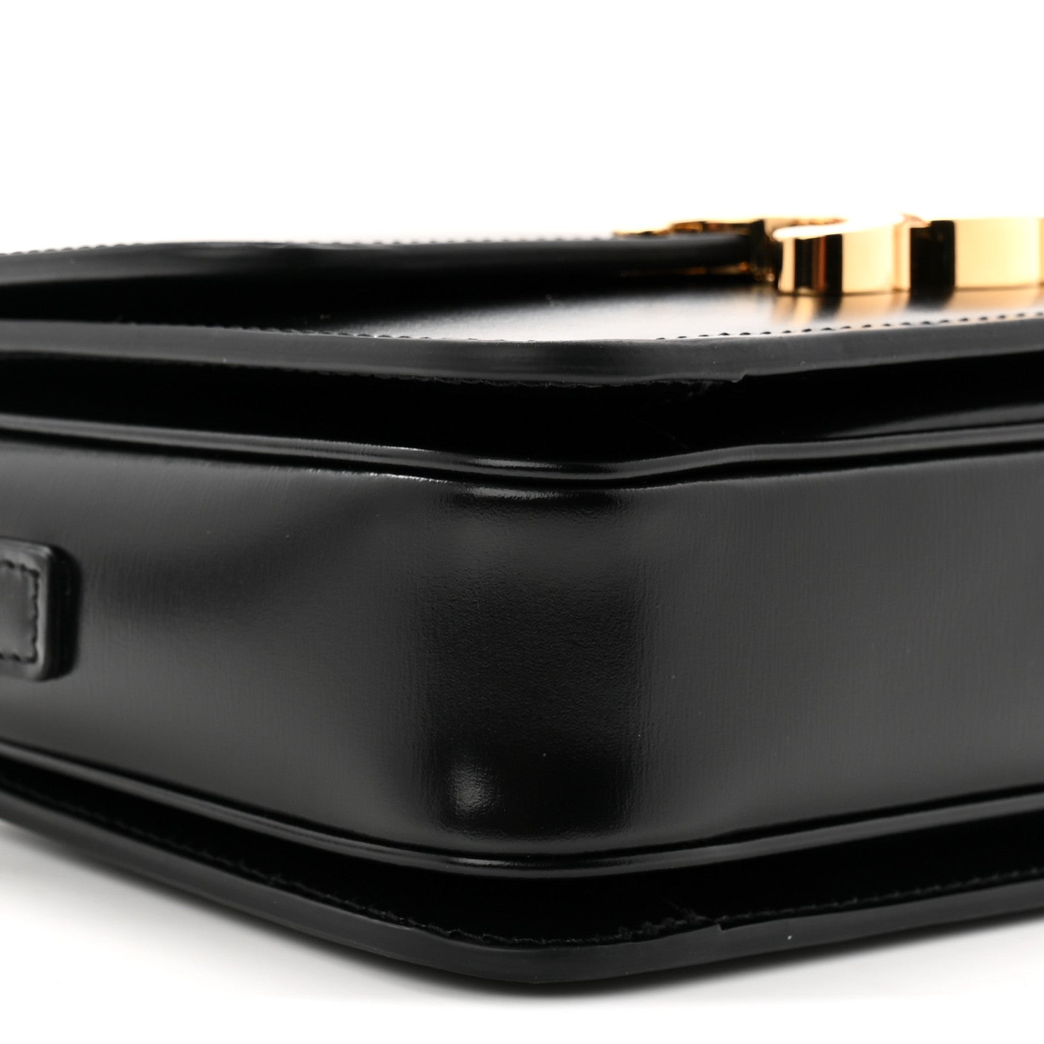 Celine Shiny Calfskin Teen Triomphe Black 9 of 10