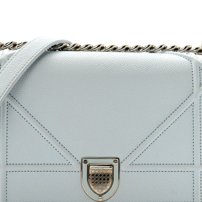 Christian Dior Grained Calfskin Medium Diorama Flap Bag Light blue 7 of 13