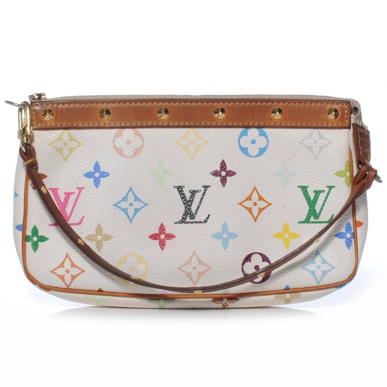 Louis Vuitton Monogram Multicolor Pochette Accessories White 1 of 8