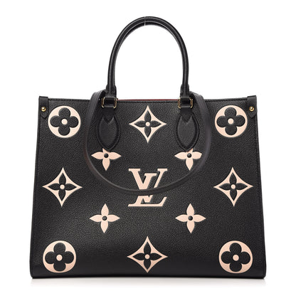 Louis Vuitton Empreinte Monogram Giant Onthego MM Black Beige 1 of 10