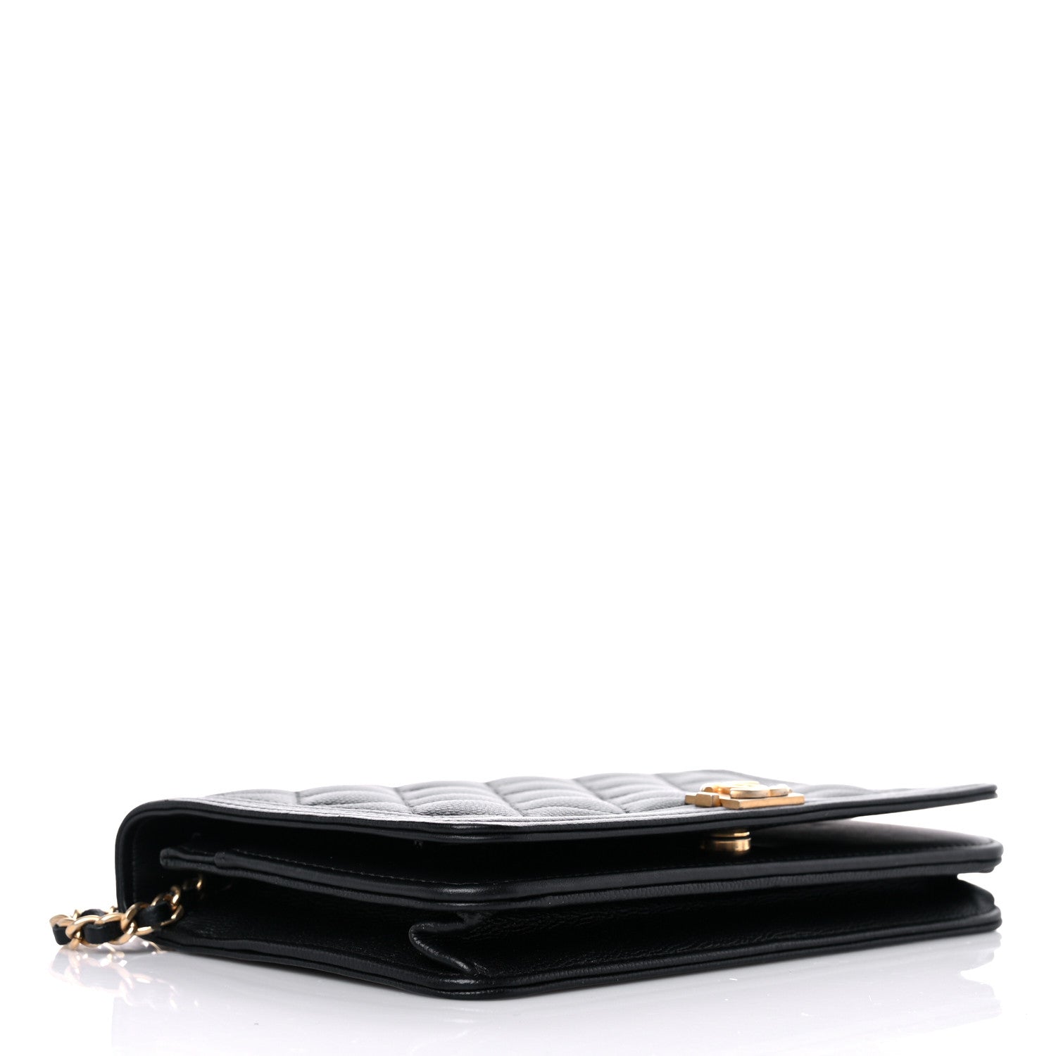Chanel Caviar Quilted Boy Wallet On Chain WOC Black 4 of 15