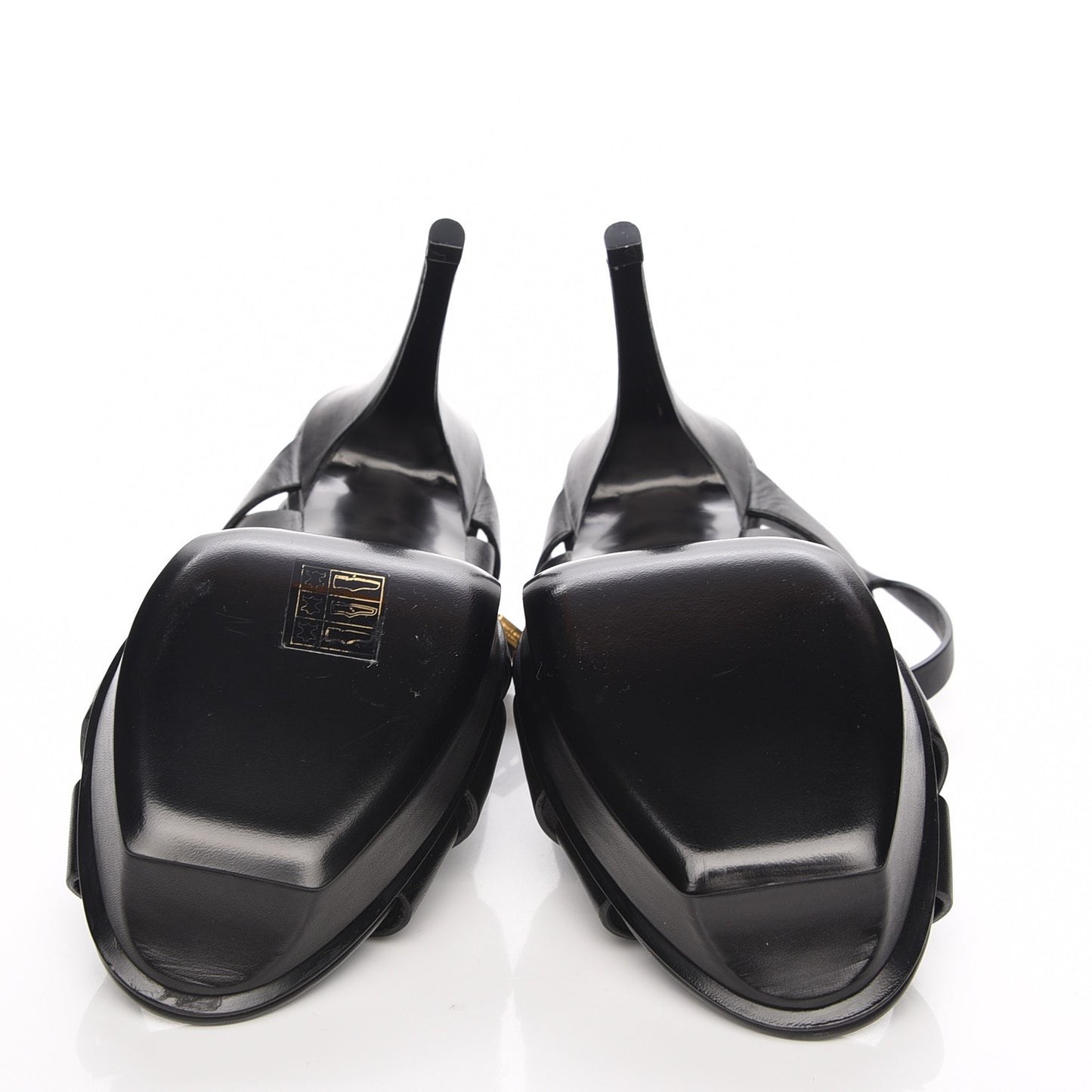 Calfskin Tribute 75 Platform Sandals 39 Black