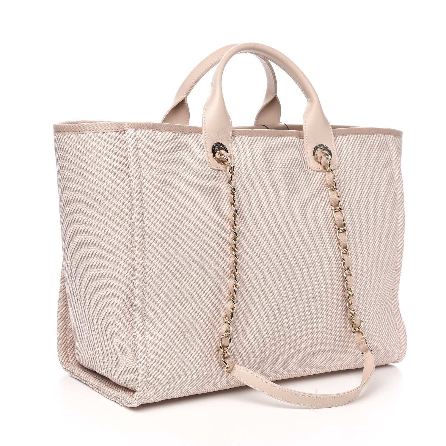 Chanel Canvas Medium Deauville Tote Beige 2 of 9
