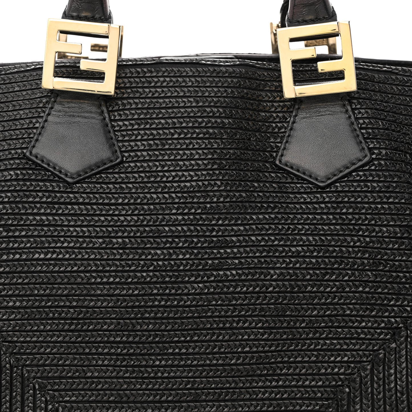 Raffia Twins Tote Black