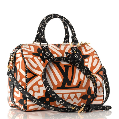 Louis Vuitton Monogram Giant Crafty Speedy Bandouliere 25 Creme Caramel 3 of 13
