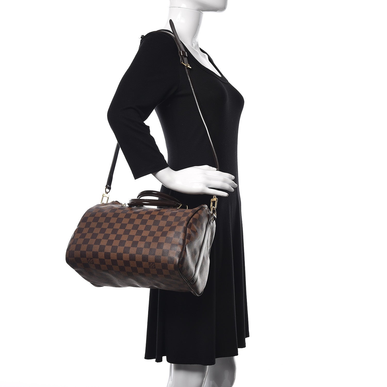 Louis Vuitton Damier Ebene Speedy Bandouliere 30 2 of 17