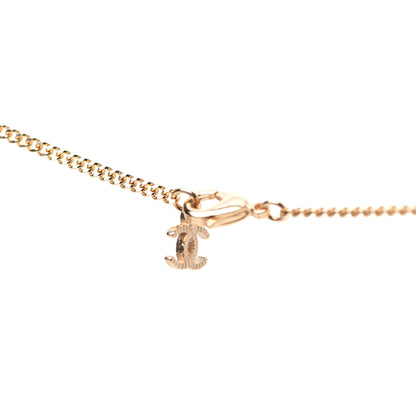 Chanel Crystal Over The Rainbow CC Pendant Necklace Gold Multicolor 8 of 9