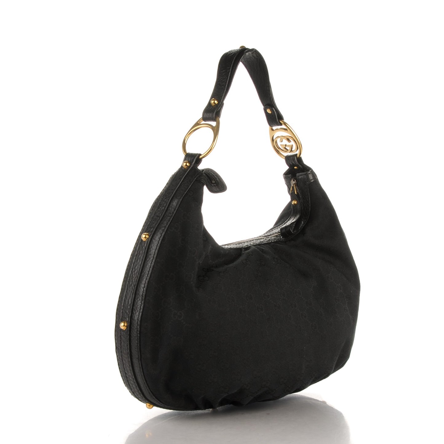 Monogram Medium Interlocking Hobo Black