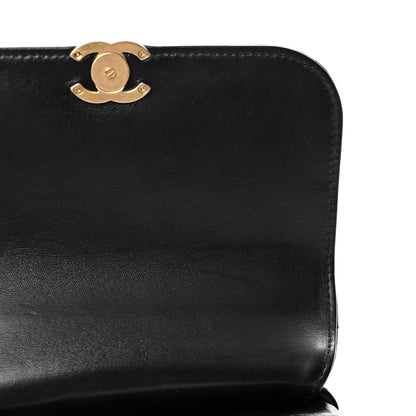 Chanel Shiny Lambskin Quilted Flap Phone Holder With Chain Black 11 of 13