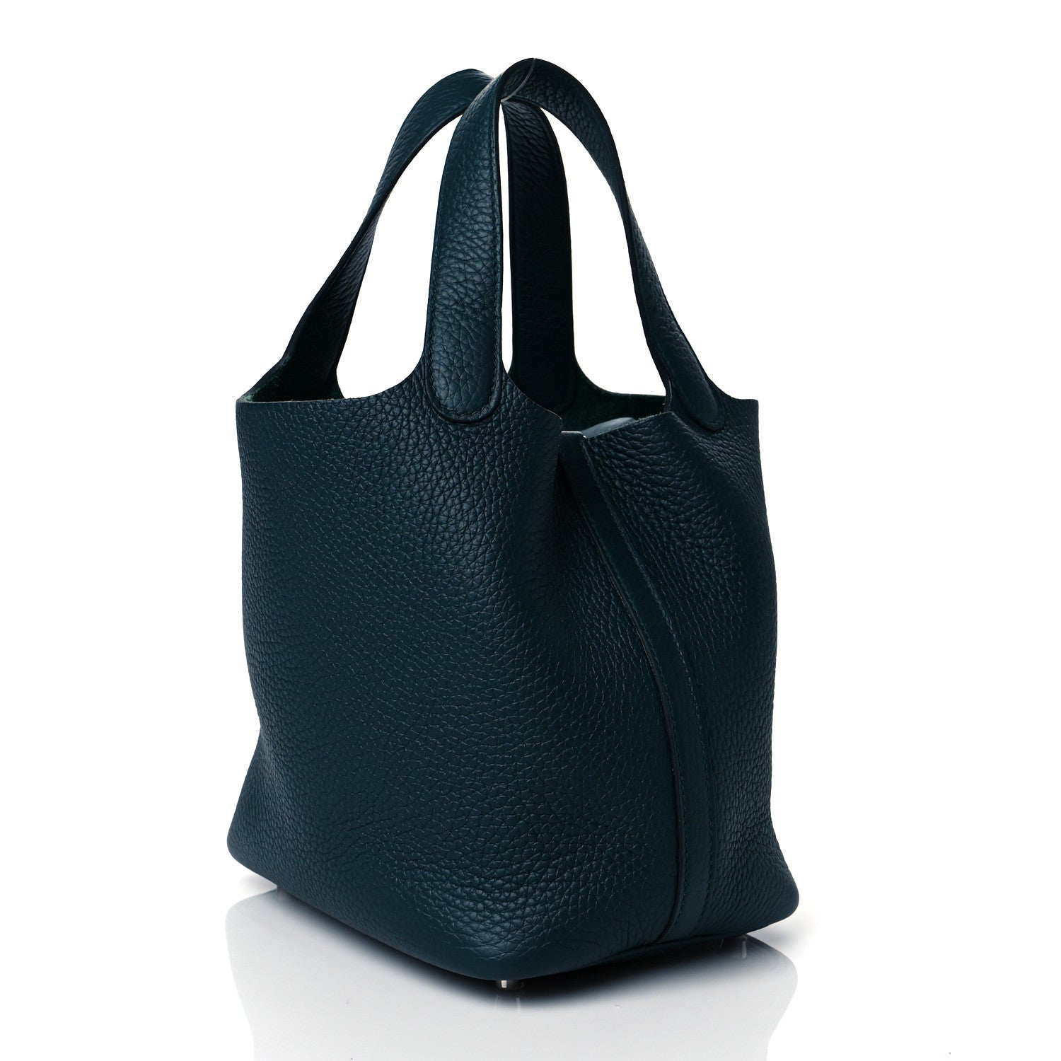 Hermes Taurillon Clemence Picotin Lock 18 PM Vert Cypress 3 of 11