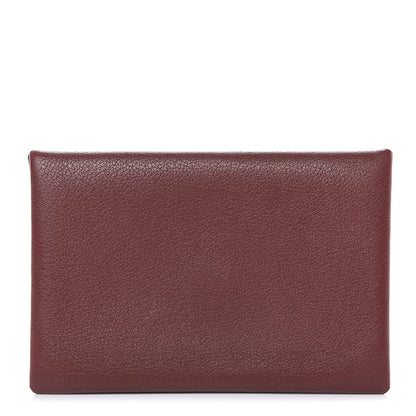 Hermes Swift Calvi Card Case Rouge H Havane 1 of 8