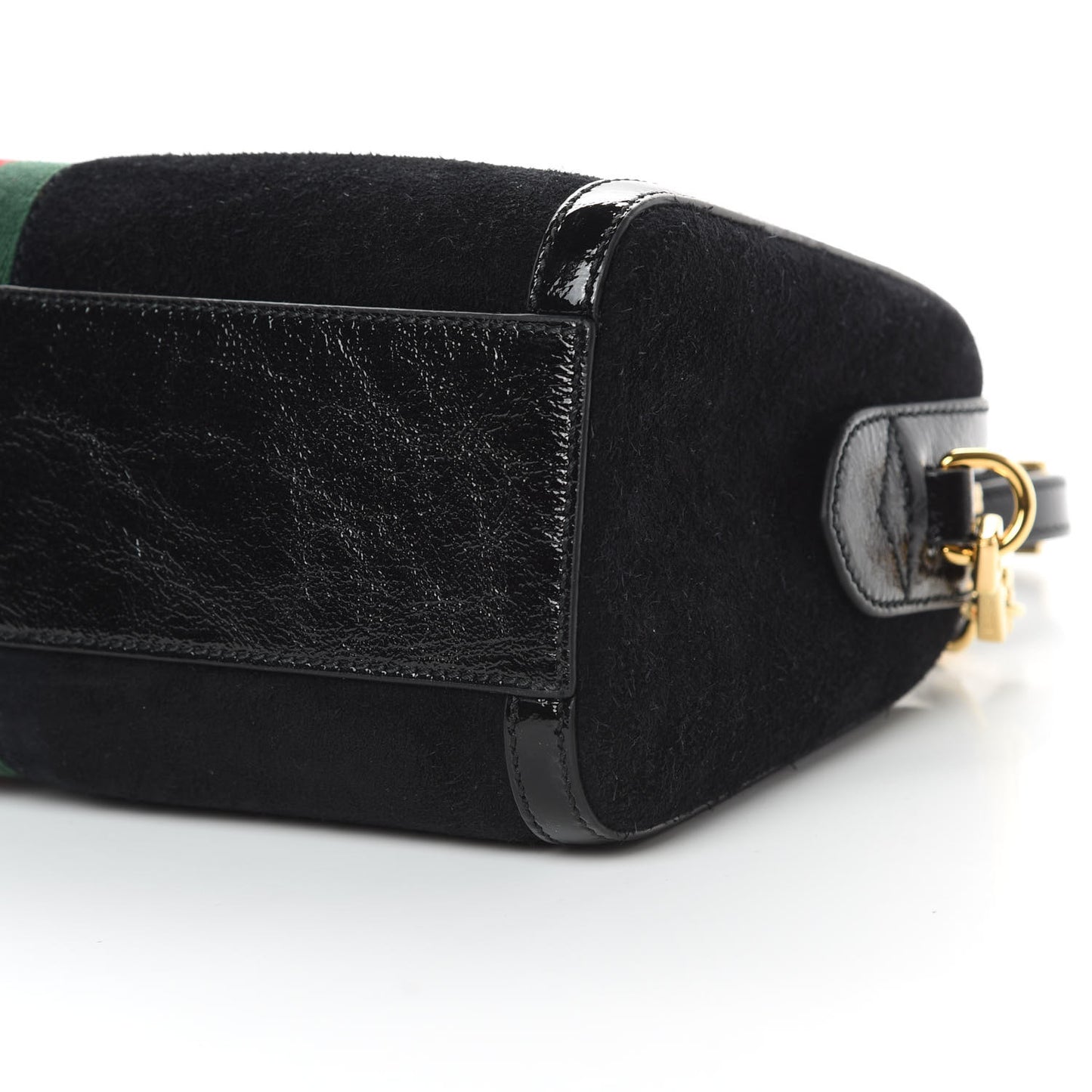 Suede Patent GG Web Medium Ophidia Boston Black