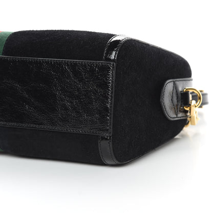 Gucci Suede Patent GG Web Medium Ophidia Boston Black 10 of 12