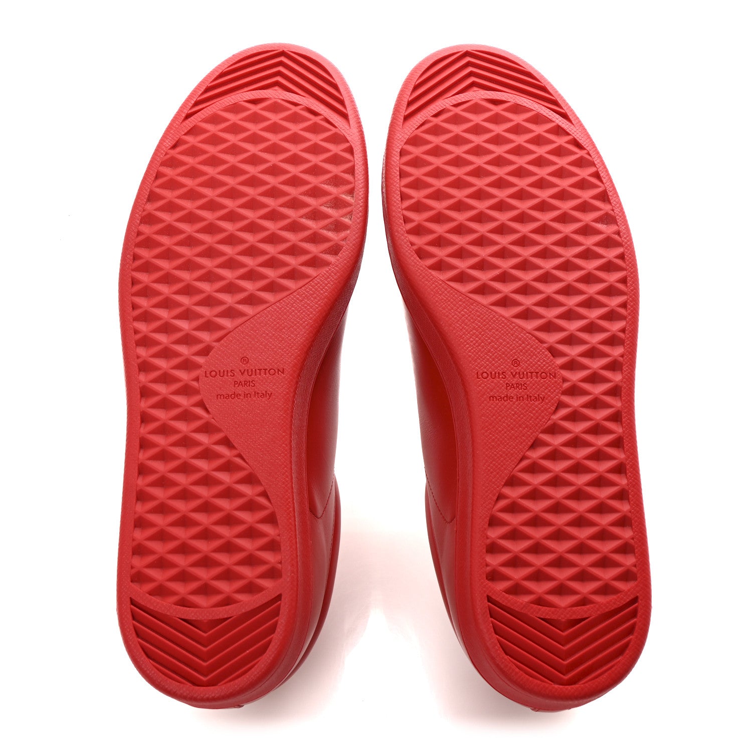 Louis Vuitton Calfskin Luxembourg Sneakers 10 Red 6 of 10