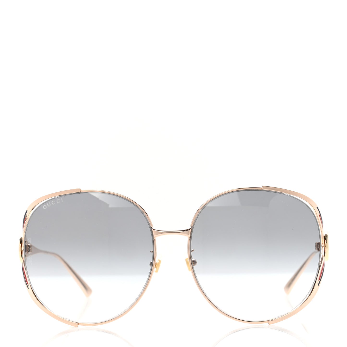 Metal Oversized Round Frame GG0225S Sunglasses Gold
