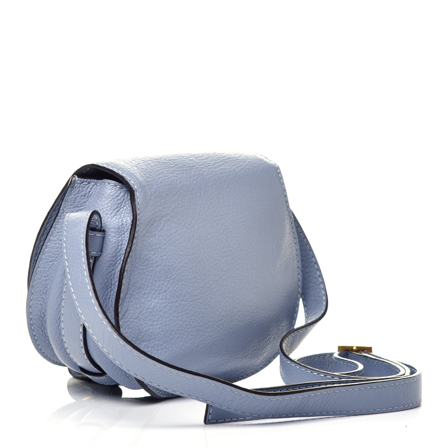 Chloe Calfskin Mini Marcie Round Crossbody Bag Washed Blue 3 of 9