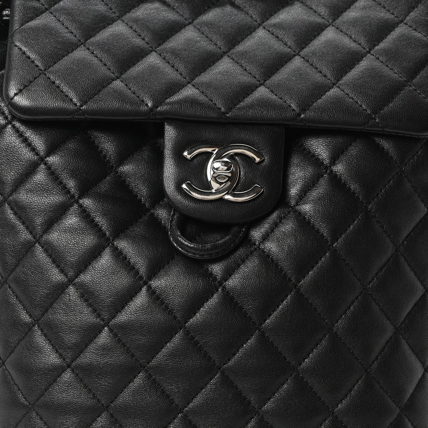 Calfskin Quilted Small Urban Spirit Backpack Black