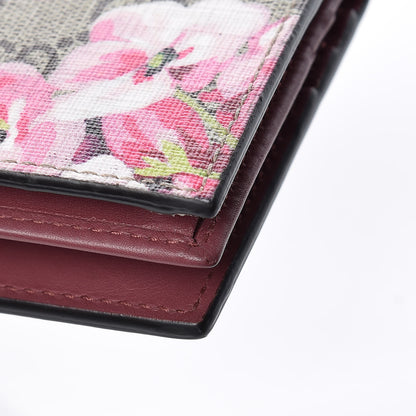 Gucci GG Supreme Monogram Blooms Card Case Beige Multicolor Dry Rose 11 of 14