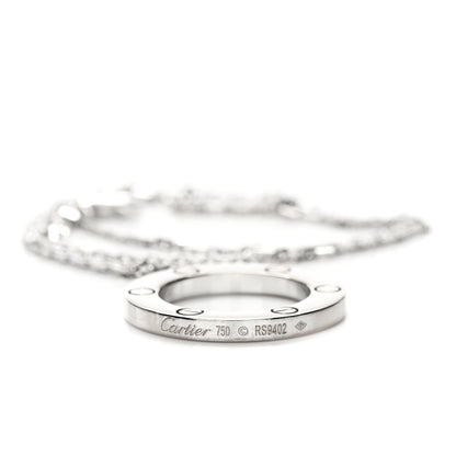 Cartier 18K White Gold LOVE Pendant Necklace 5 of 7