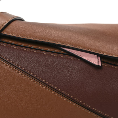 Loewe Calfskin Small Puzzle Bag Tan Medium Pink 7 of 11