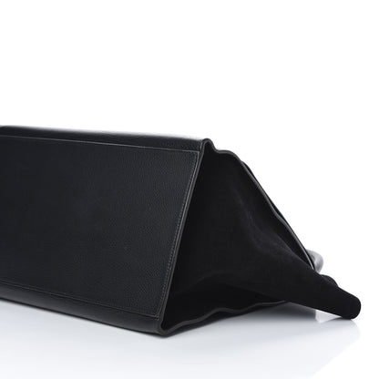 Celine Drummed Calfskin Suede Large Trapeze Black 8 of 11