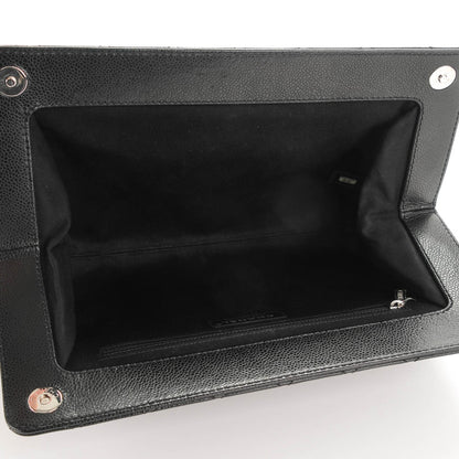 Chanel Caviar Quilted CC Large Clutch Black 5 of 7