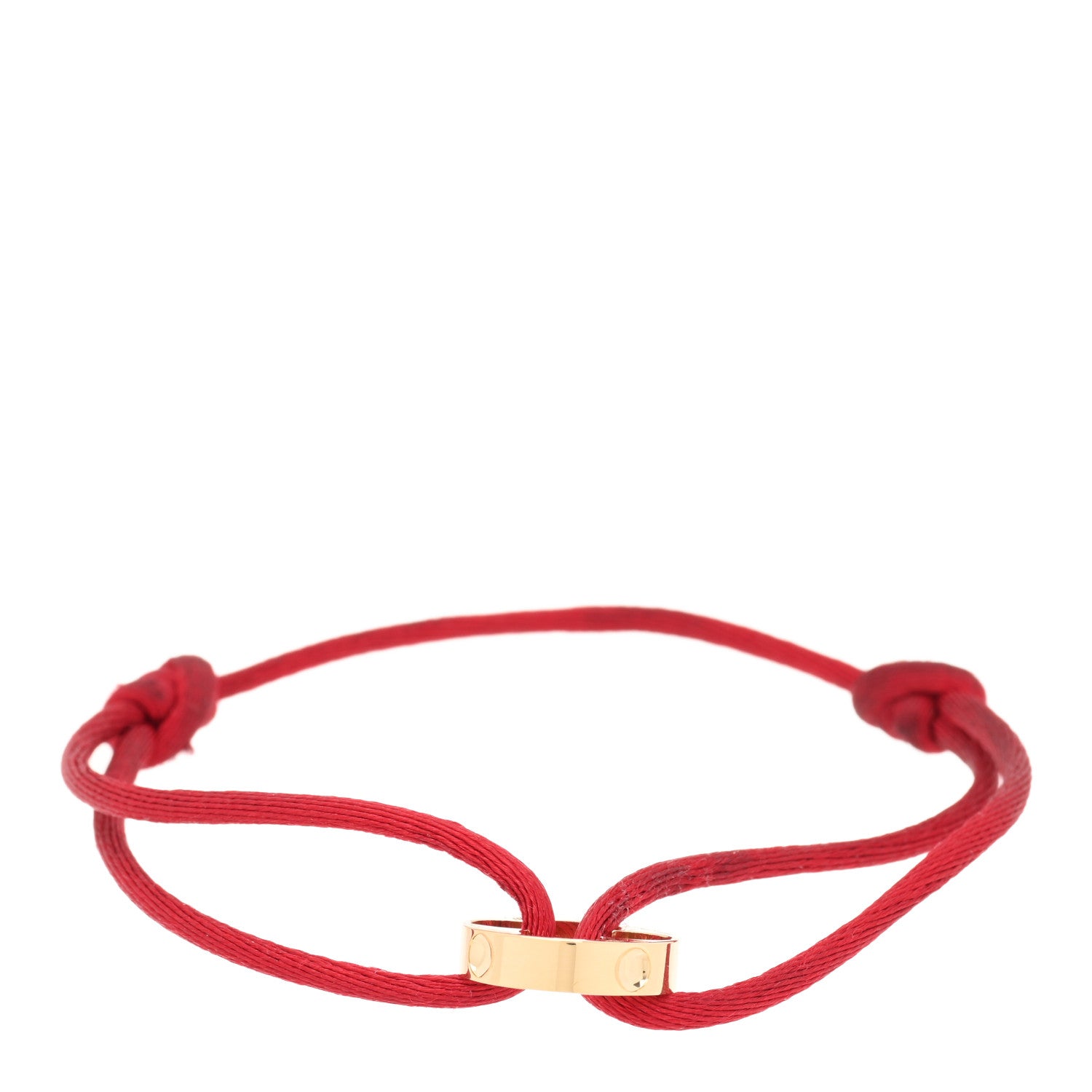 Louis Vuitton 18K Yellow Gold Empreinte Adjustable Cord Bracelet Red 1 of 4