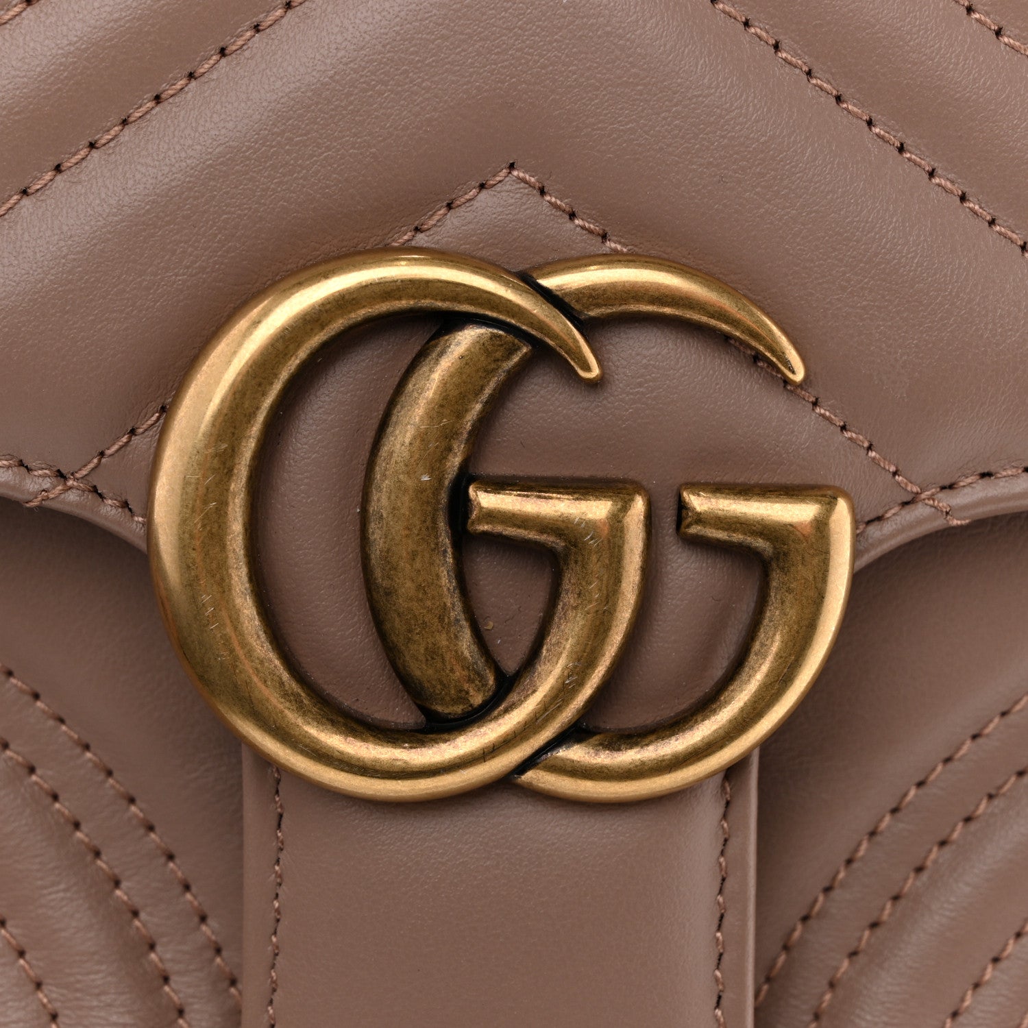 Gucci Calfskin Matelasse Mini GG Marmont Top Handle Shoulder Bag Porcelain Rose 12 of 12