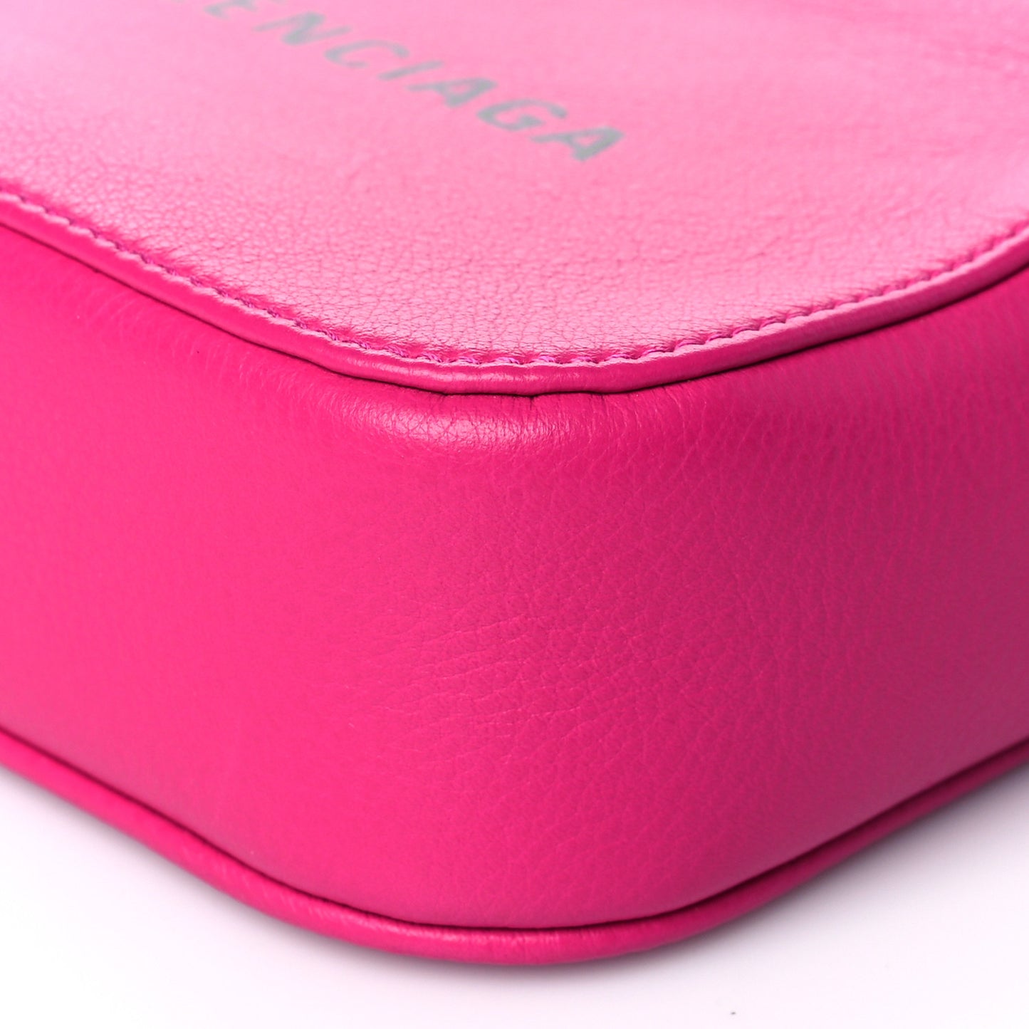 Calfskin Logo XS Everyday Camera Bag Rose Magenta Black
