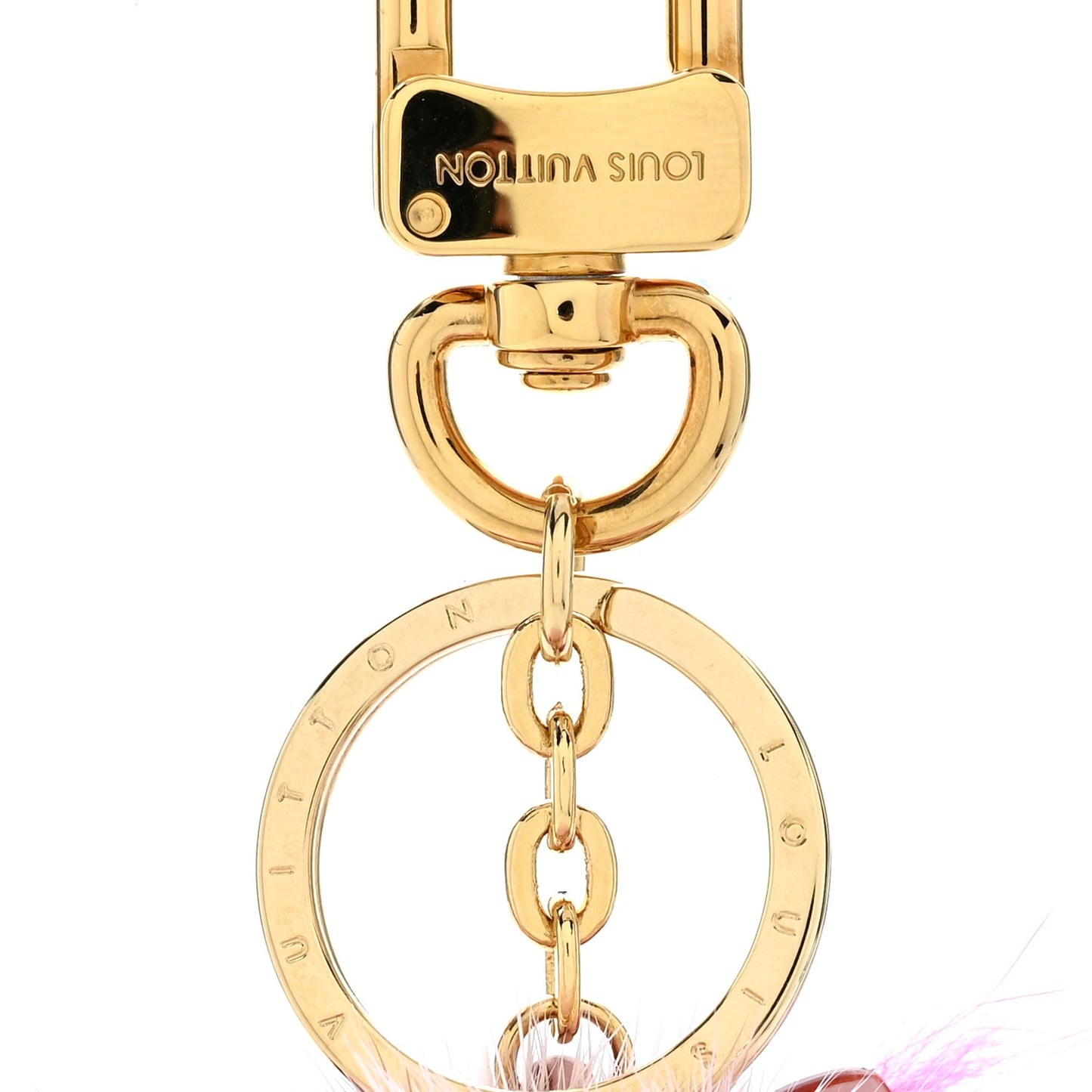 Calfskin Mink Fur Wild Pig Bag Charm Key Holder