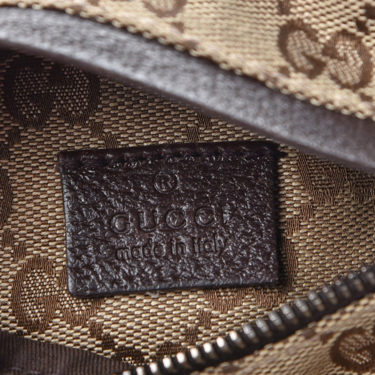 Monogram Web Belt Bag Dark Brown
