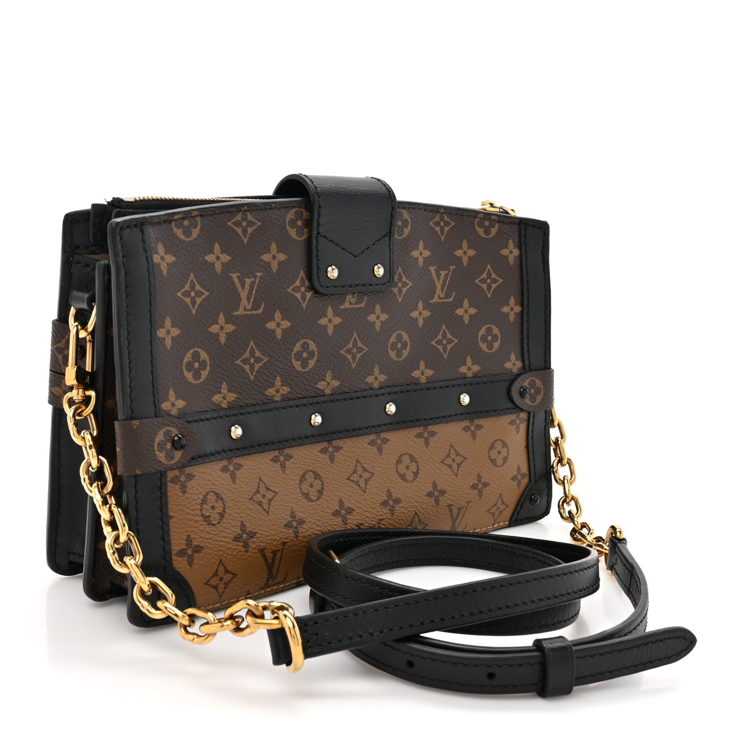 Reverse Monogram Trunk Clutch