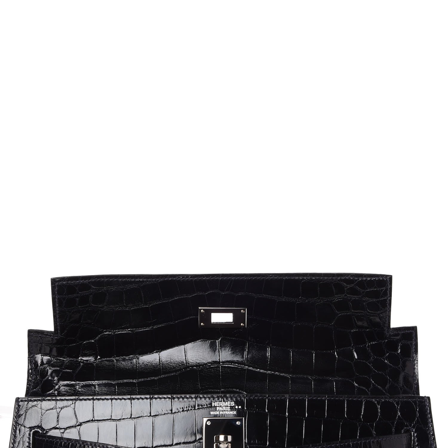 Hermes Shiny Niloticus Crocodile Kelly Sellier 32 12 of 36