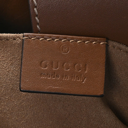 Gucci GG Supreme Monogram Calfskin Small Padlock Tote Beige Ebony Tuscany 6 of 9