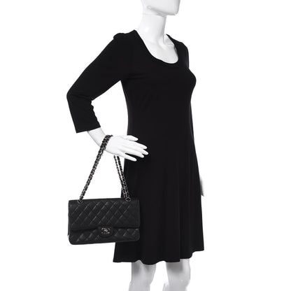 Chanel Caviar Quilted Medium Double Flap Black 2 of 9