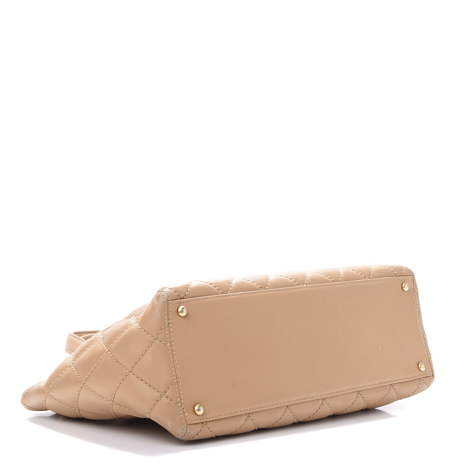 Chanel Calfskin Wild Stitch Medium Tote Beige 5 of 16