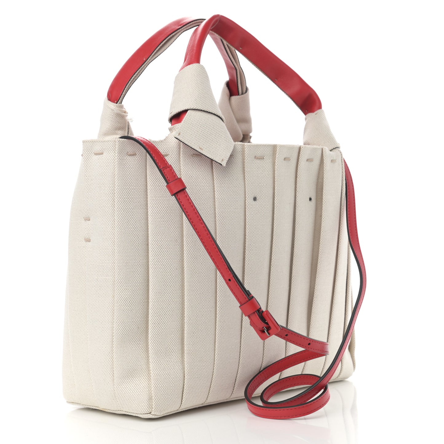 Canvas Atelier 05 Plisse Edition Medium Tote Bag Naturale