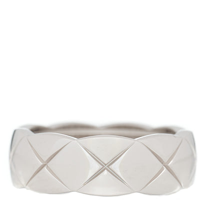 Chanel 18K White Gold Small Coco Crush Ring 52 6 1 of 8