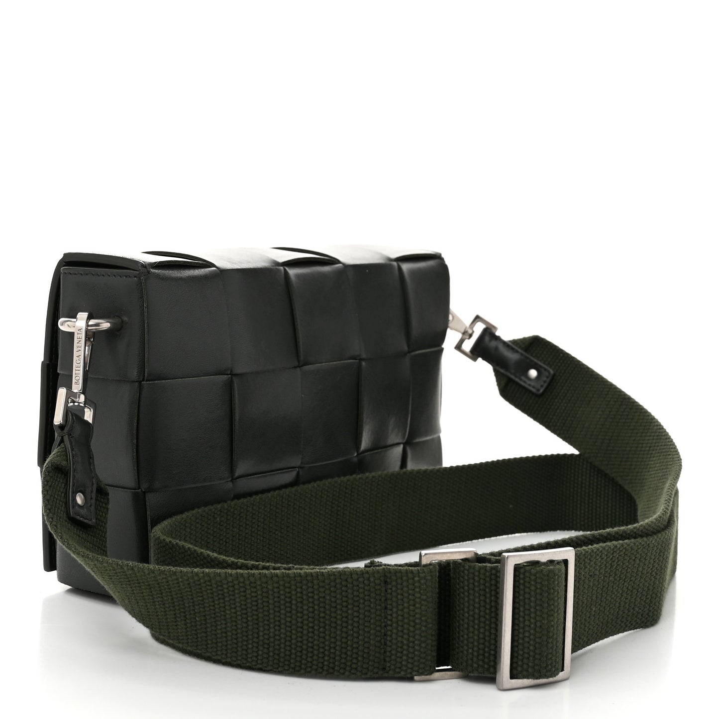 Calfskin Maxi Intrecciato Versatile Cassette Bag Dark Green