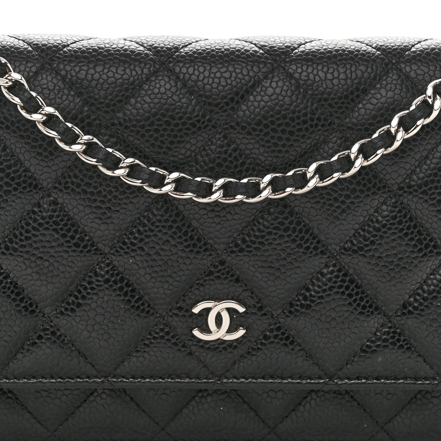 Chanel Caviar Quilted Wallet on Chain WOC Black 9 of 13